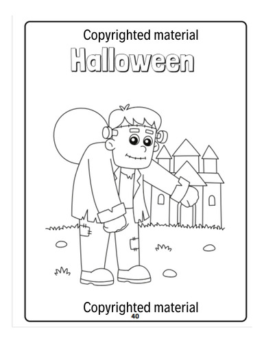 Libro Para Colorear Halloween Día De Muertos En Inglés Niños