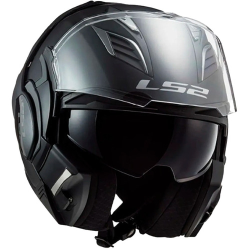 Casco Rebatible Ls2 Doble Visor 900 Valiant 2 Negro Mate