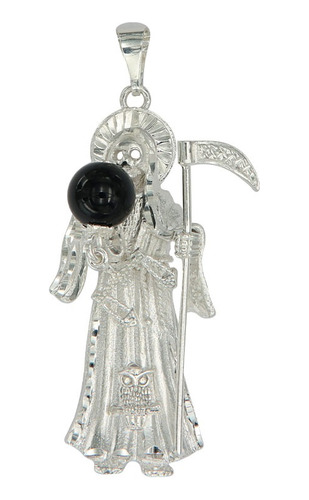 Dije De Plata 925 De Dije De La Santa Muerte 4.6 Cm