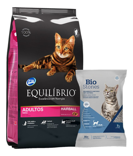 Alimento Equilibrio Gato Adulto 7,5kg + Bandeja Sanitaria