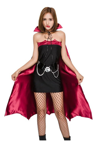 Disfraz De Vampiro De Drácula Para Mujer De Costume Purim