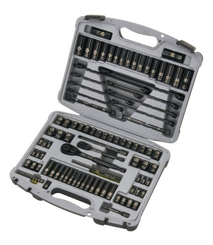 Stanley Black Chrome Y Laser Etched Socket Set, 99 Pi