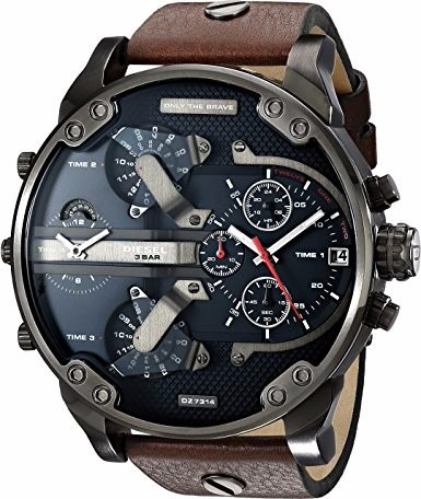 Diesel Masculino Dz7314 Mr Daddy 2.0 Gunmetal Brown.couro