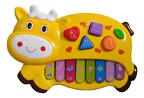 Comprar Piano Organeta Niños Bebe Vaca Notas Musicales Luces Sonidos