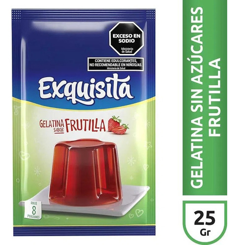 Imagen 1 de 1 de Gelatina Exquisita Frutilla Light 25 Grs X 45 Unidades