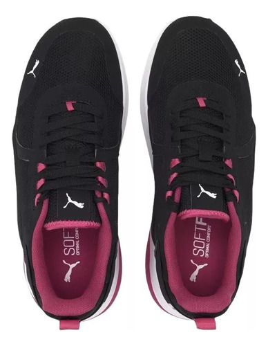Tenis Puma Anzarun Soft Foam Color Negro Y Rosa Para Mujer