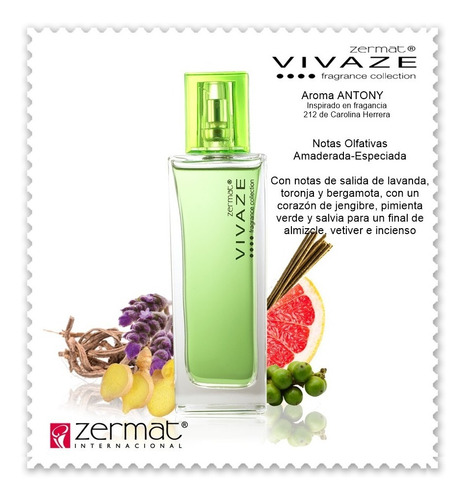 Eau De Toilette Antony Para Caballero Zermat 60ml