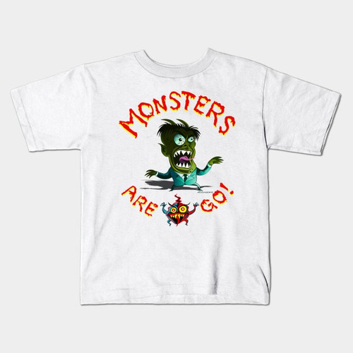 Remera Blanca Bichos Niño Niña Monstruos A 11