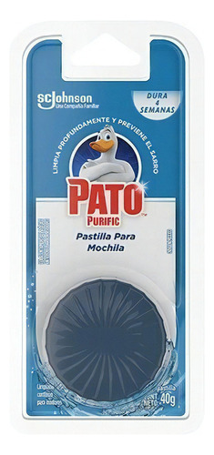 Pastilla P/ Mochila Anti Sarro Pato Purific 40g Pack X2u