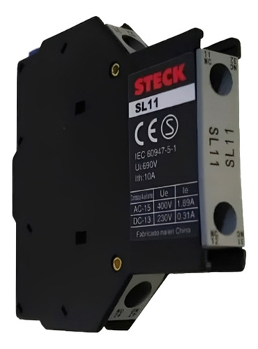 Contacto Aux Steck Electric Sk1/sd2 1na+1nc 2p Sl11 Lateral