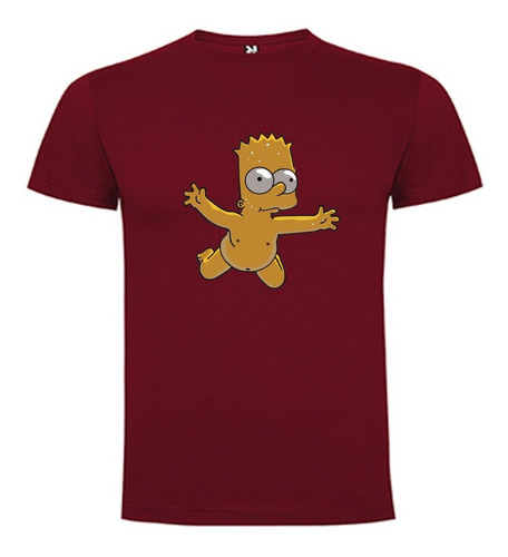 Polera Bart Nirvana Los Simpson Algodon Pow Club