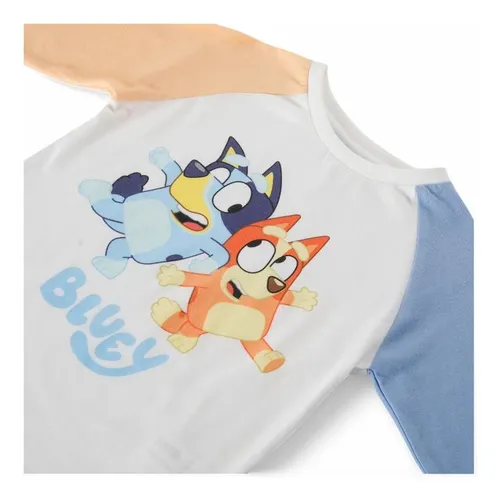 Polera Infantil Tbc Bluey Jugando Multicolor