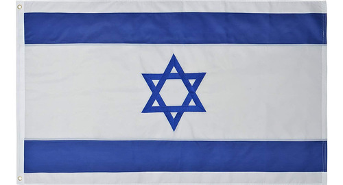 Bandera De Israel De 3 X 5 Pies 210d De Nailon Bordada De Al