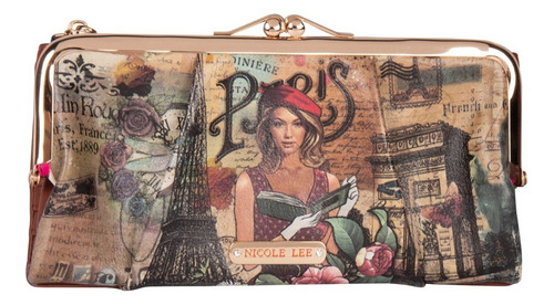 Cartera Catalina Nicole Lee Estampada Broche Kisslock Fw22 Color Paris Fashion Week