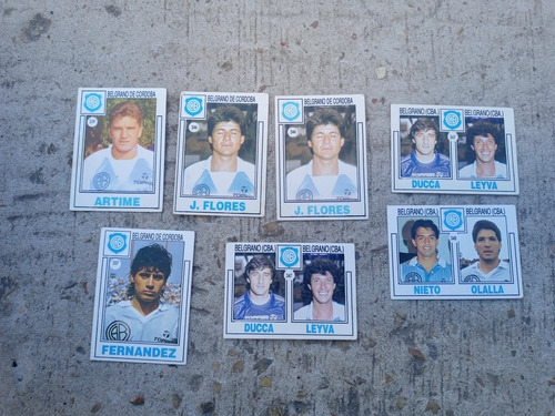 Lote De 7 Figuritas Fútbol Argentino '92 Belgrano De Cordoba