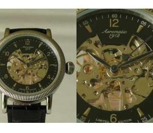 Relógio Aeromatic 1912 Skeleton 22 Rubis Edição Limitada 100