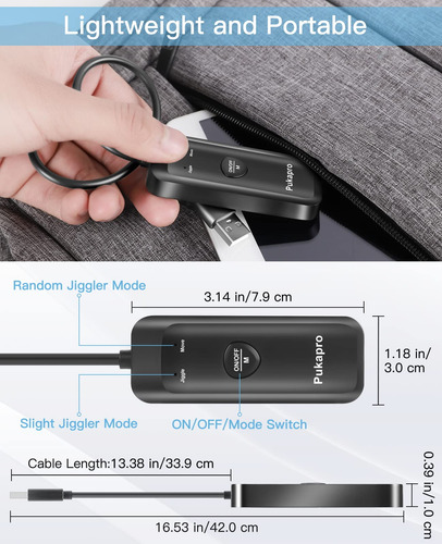 Mouse Jiggler Pukapro Punkfm302 Undetectable Usb Black
