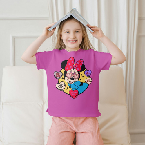Playera Para Niña Minnie Mouse Caricatura De 6 A 8 Años