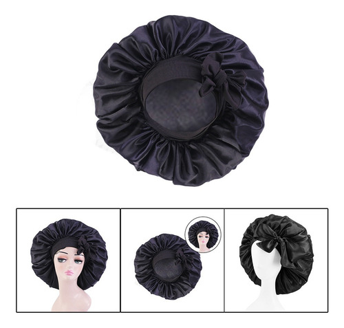 - Gorro De Dormir De Noche De Satén De Seda Para Mujer