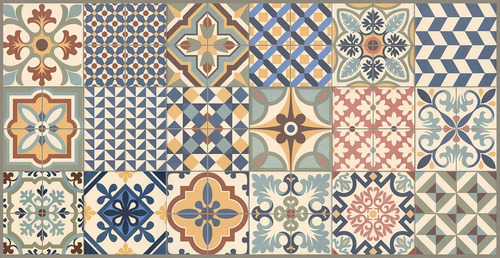 Vilber Toledo Du 01 40x78 Alfombra, Vinilo, Multicolor-