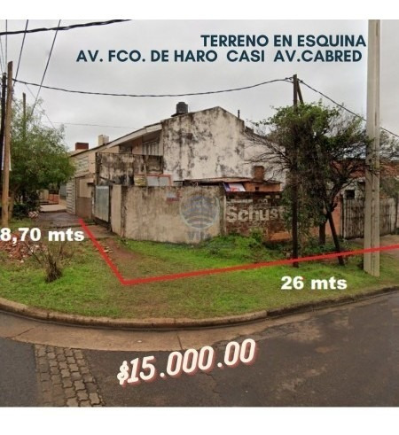 Imagen 4 de 5 de Terreno En Venta Esquina Fco De Haro Y F.ameguino