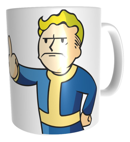 Taza  Fallout Vault Boy  Mal Humor Serie Calidad Premium