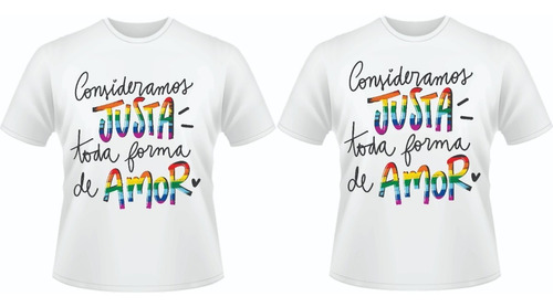 Kit De Camisetas P/ Casal Love Lgbt Ref3