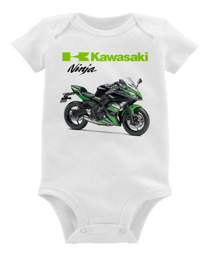 Body Bebê Moto Kawasaki Ninja 650 Se Verde