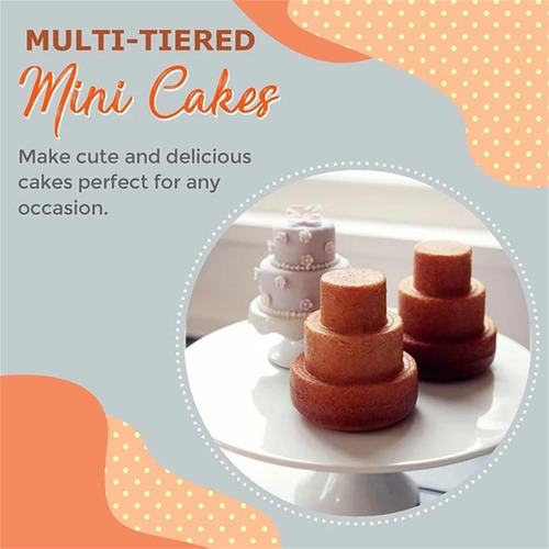 Molde Para Tartas En Forma De Mini Sartén De Tres Niveles Pa