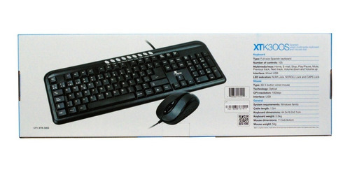 Combo Teclado Y Mouse Usb Multimedia Xtech Xtk-300s Nuevo