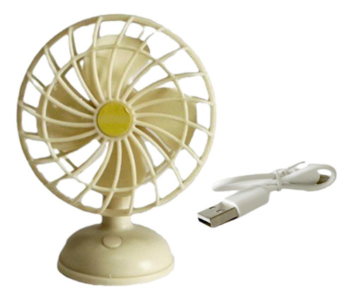 1:12 Casa De Muñecas Ventilador Eléctrico Usb Amarillo