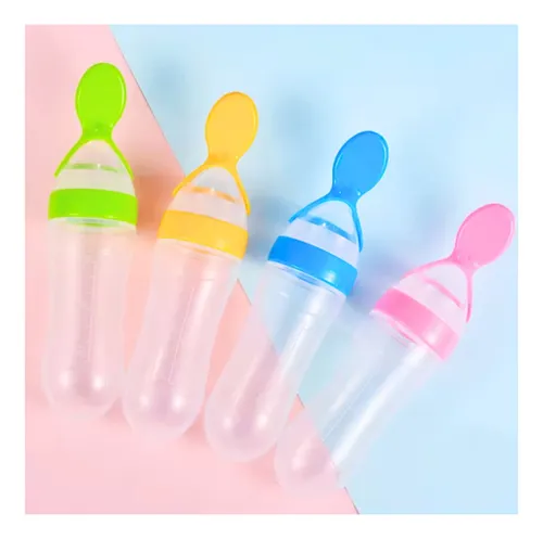 Biberon Con Cuchara En Silicona Para Bebes