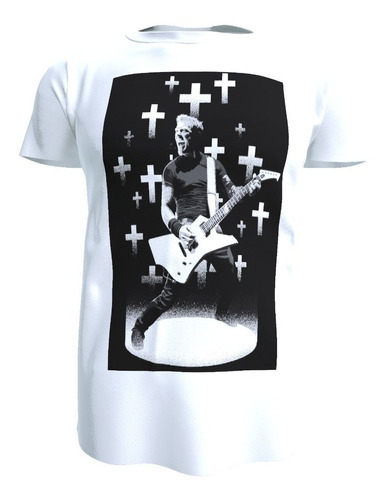 Polera James Hetfield, Metallica, Poliester Tacto Algodon