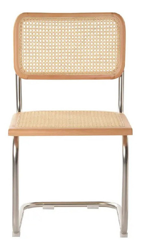 Silla Comedor Gaia Taure Acero Inoxidable Café Claro 1 Unidad