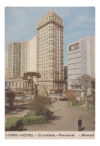 Brasil Antigua Postal Del Lord Hotel Curitiba Parana Vintage