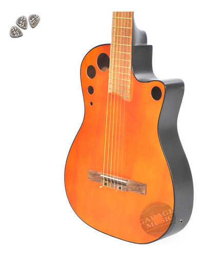 Guitarra Electro Criolla Clasica Media Caja Elite Funda Cd 