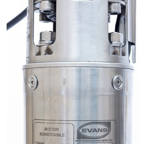 Bomba Sumergible Evans Pozo Profundo 4" 1 Hp 127V Monofásico 18GPM 100% Inoxidable SD418ME100F3I