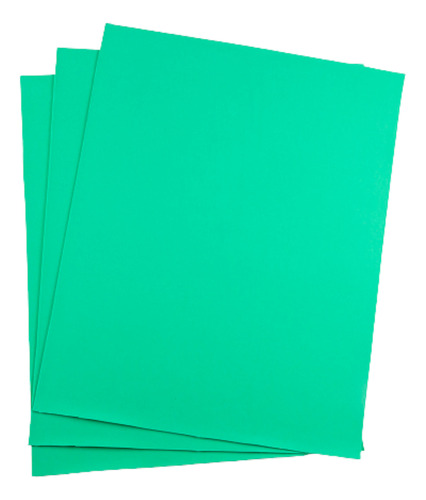 Foamy Liso Tamaño Cuadricarta 10 Pzas Selanusa Color Verde Hoja
