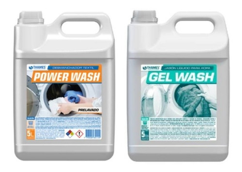 Pack Duo Lavado Desmanchador+jabon Liquido Ropa 5lts Thames