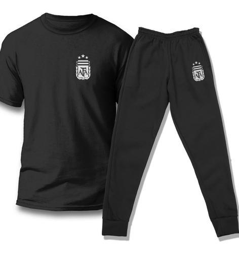 Conjunto Remera Pantalon Jogging Argentina Campeon Mundial 