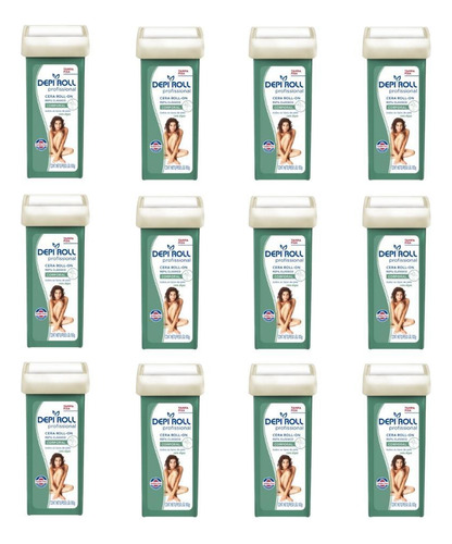 Depilatorio Depiroll Roll-on 100g Algas - Kit Com 12un