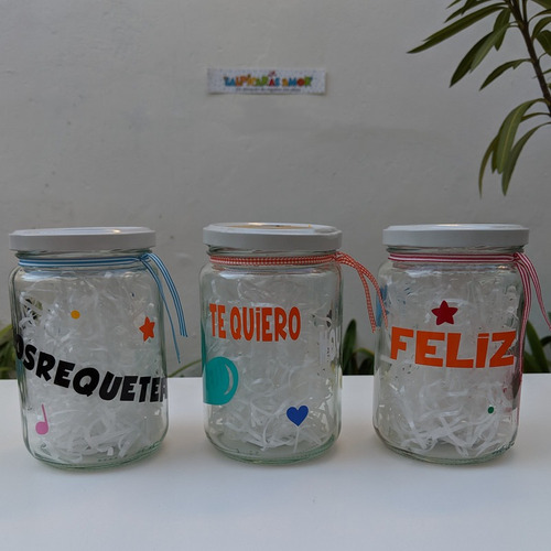 Frasco Sorpresas Bajo Regalo Vinilo Mensajes