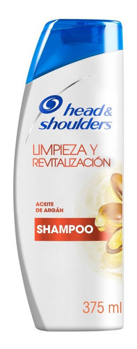  Shampoo Head & Shoulders Limpieza Y Revitalización Aceite De Argán 375ml