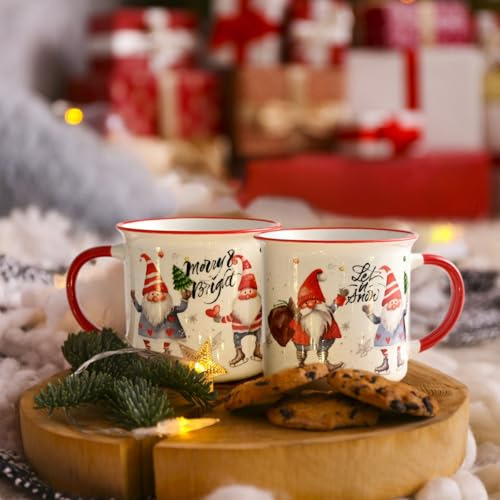 Tazas De Navidad Homlouue, Set De 4 Tazas De Navidad, Tazas
