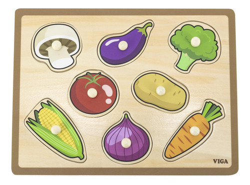 Puzle Para Aprender Las Verduras 8 Piezas Para Niños - Viga