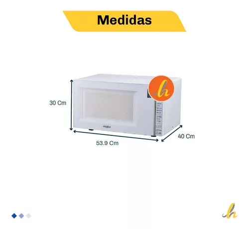 Microondas Con Grill Whirlpool Digital 30 Litros Blanco Wmg30ab