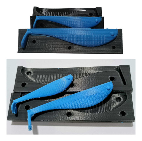Molde Para Isca Artificial Solf Modelo Shad 120mm Aberto