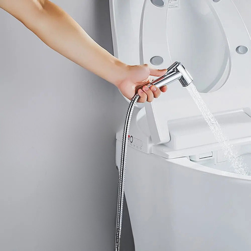 Kit Valvula Registro Duplo + Ducha Higienica + Engate 60cm Cor Prateado