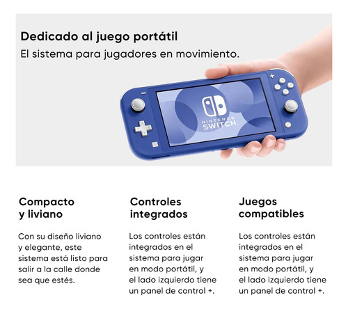 Consola Nintendo Switch Lite 32gb Edition 2024 Azul