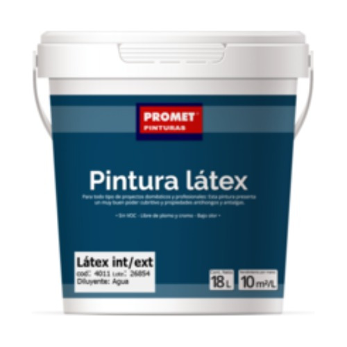 Pintura Latex Interior Antihongos 18l Promet Free One